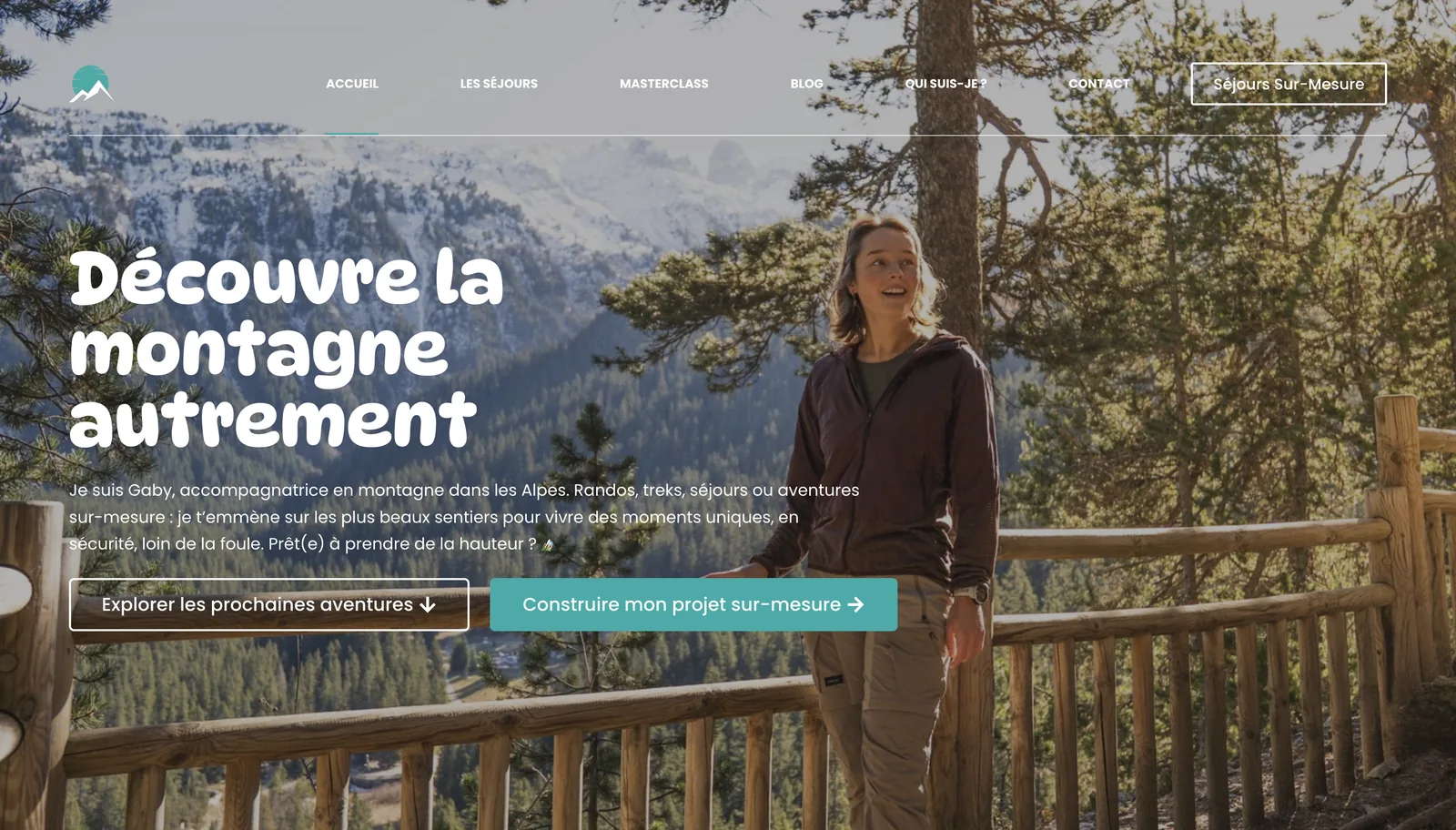 Page d'accueil du site Ambassade Montagne sur ordinateur