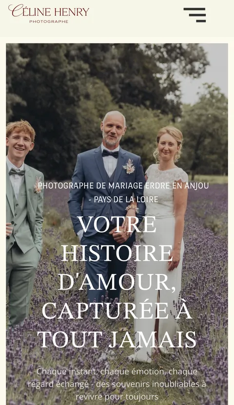 Version mobile du site Céline Henry