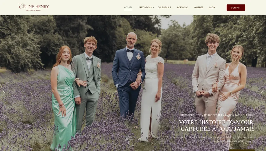 Page d'accueil du site Céline Henry