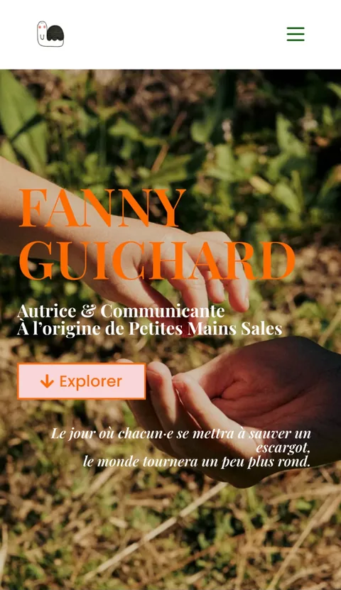 Version mobile du site Fanny Guichard
