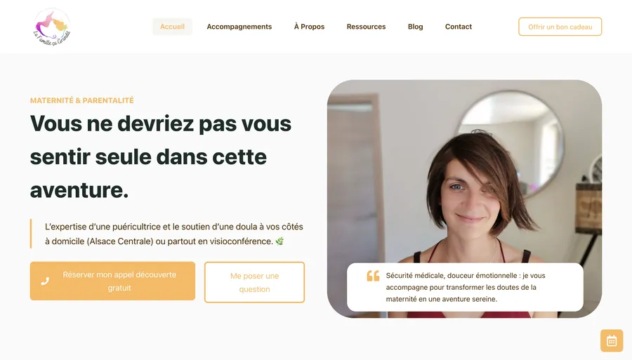 Page d'accueil du site La Famille Ça Grandit