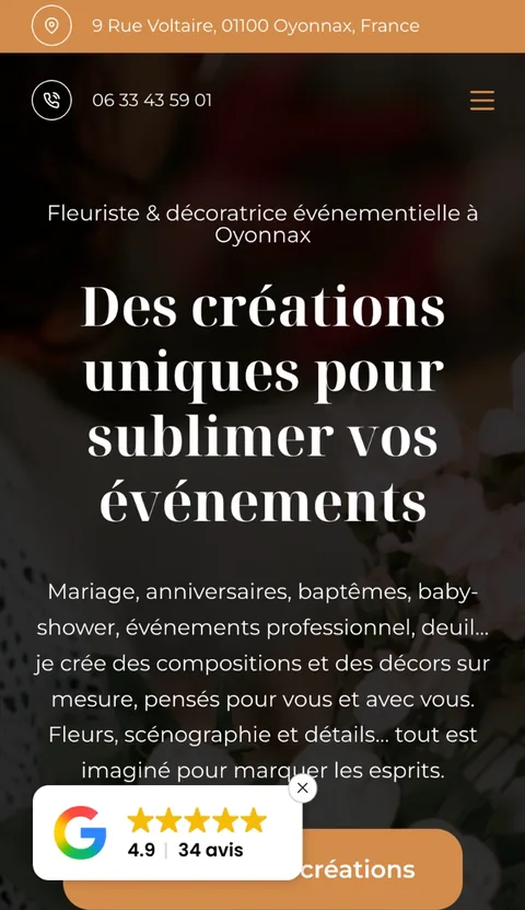 Version mobile du site Rêvons Déco