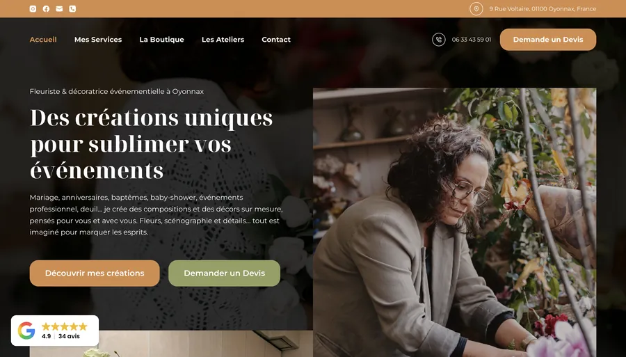 Page d'accueil du site Rêvons Déco